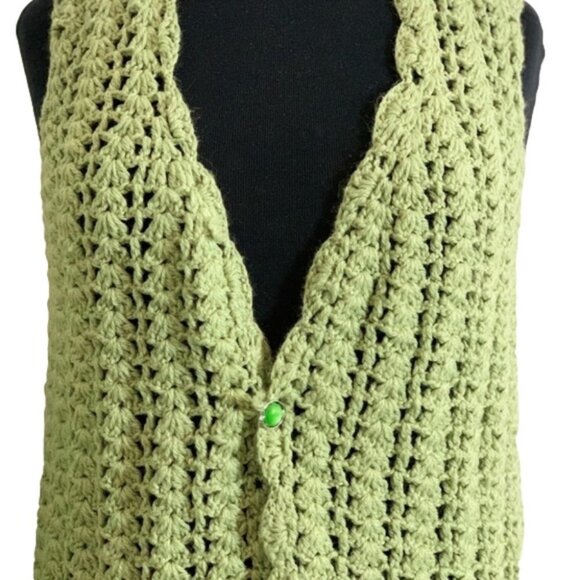 Crochet CARDIGAN | COVERUPS | YELLOW GREEN | BOHO - Picture 2 of 5